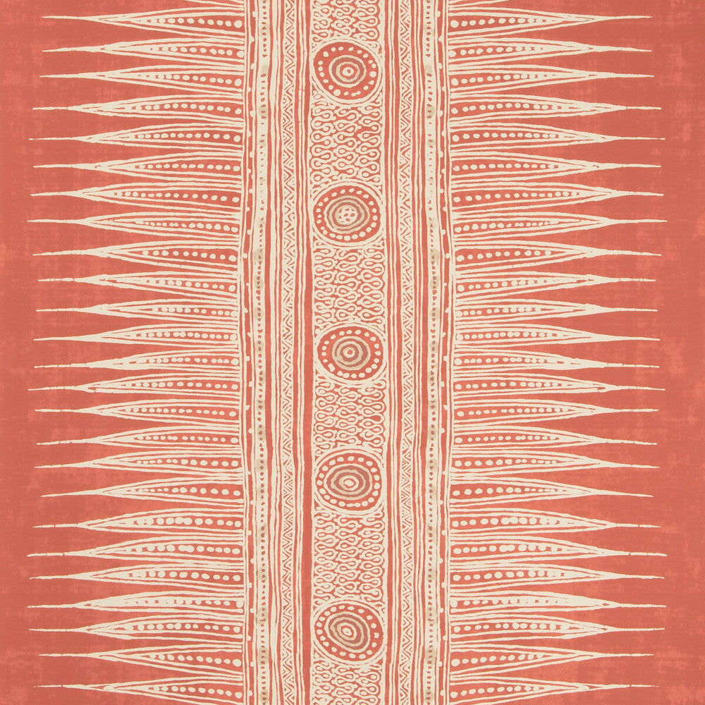 Indian Zag Paper Madder by Lee Jofa Designer Wallcovering SUZANNE RHEINSTEIN III PAPER - 100% United States - Horizontal: 27 and Vertical: 26.875 27 - Swanky Fabrics -