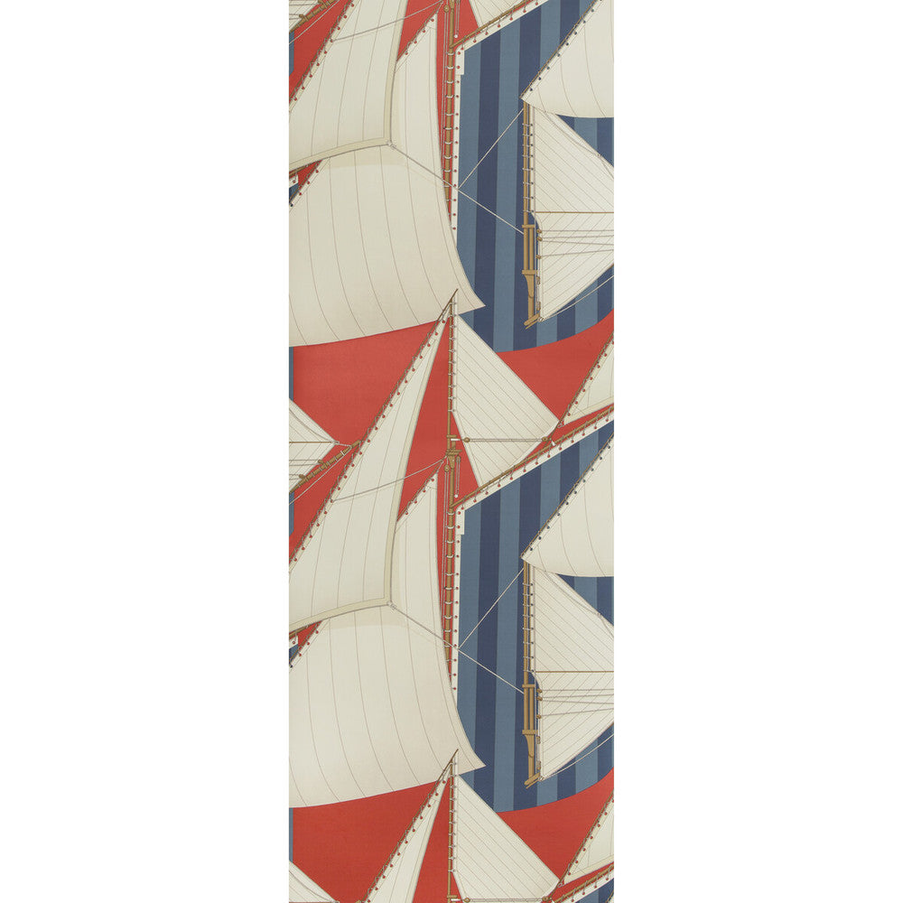 St Tropez Wp Red/Blue by Lee Jofa Designer Wallcovering SUZANNE KASLER THE RIVIERA COLLECTION CELLULOSE - 60%;POLYESTER - 24%;MINERAL FILLERS - 12%;BINDER - 4% Italy Horizontal: 26.77 and Vertical: 37.8 26.77 - Swanky Fabrics -
