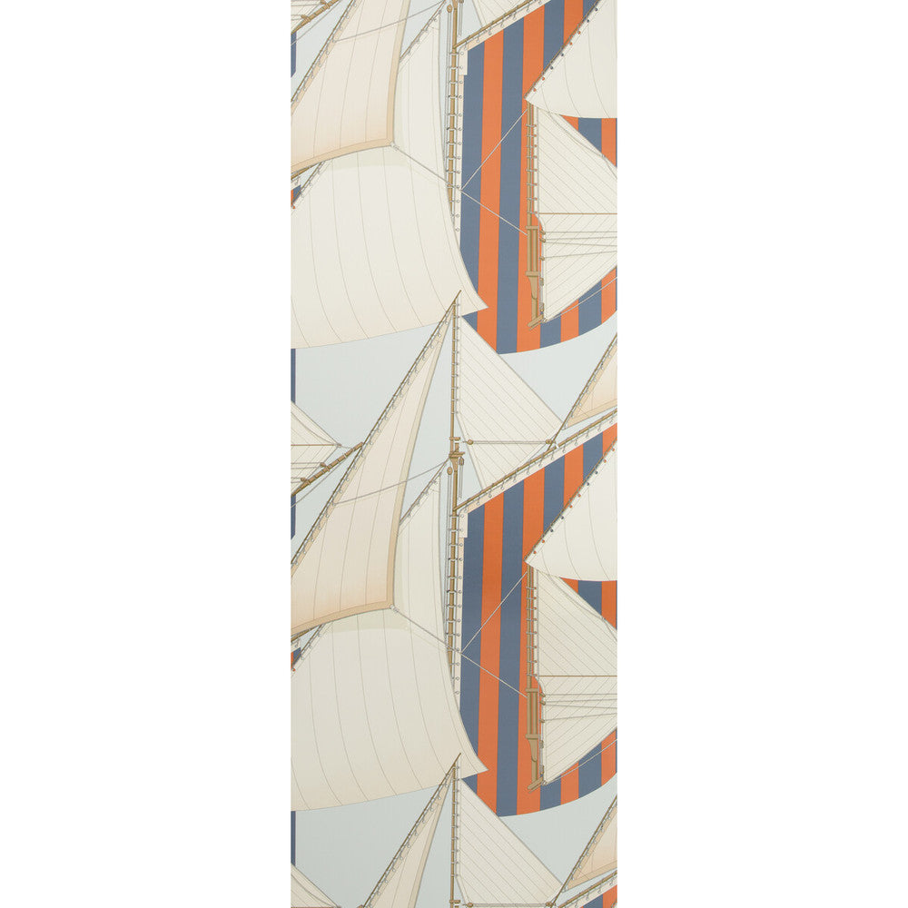 St Tropez Wp Slate/Spice by Lee Jofa Designer Wallcovering SUZANNE KASLER THE RIVIERA COLLECTION CELLULOSE - 60%;POLYESTER - 24%;MINERAL FILLERS - 12%;BINDER - 4% Italy - Horizontal: 26.77 and Vertical: 37.8 26.77 - Swanky Fabrics -