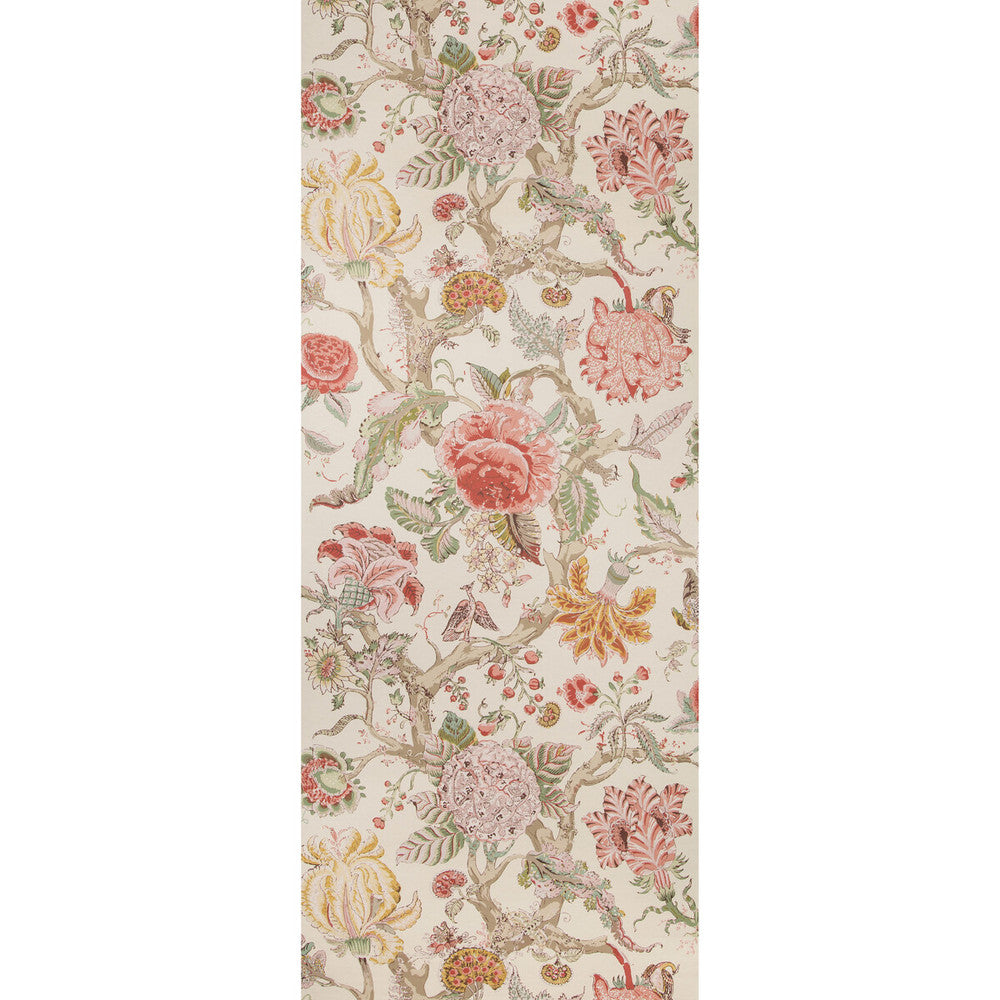 Adlington Paper Rose by Lee Jofa Designer Wallcovering MANOR HOUSE WALLPAPER CELLULOSE - 45%;BINDER - 20%;MINERAL FILLERS - 20%;POLYESTER - 15% United Kingdom - Horizontal: 27.5 and Vertical: 47 27.5 - Swanky Fabrics -