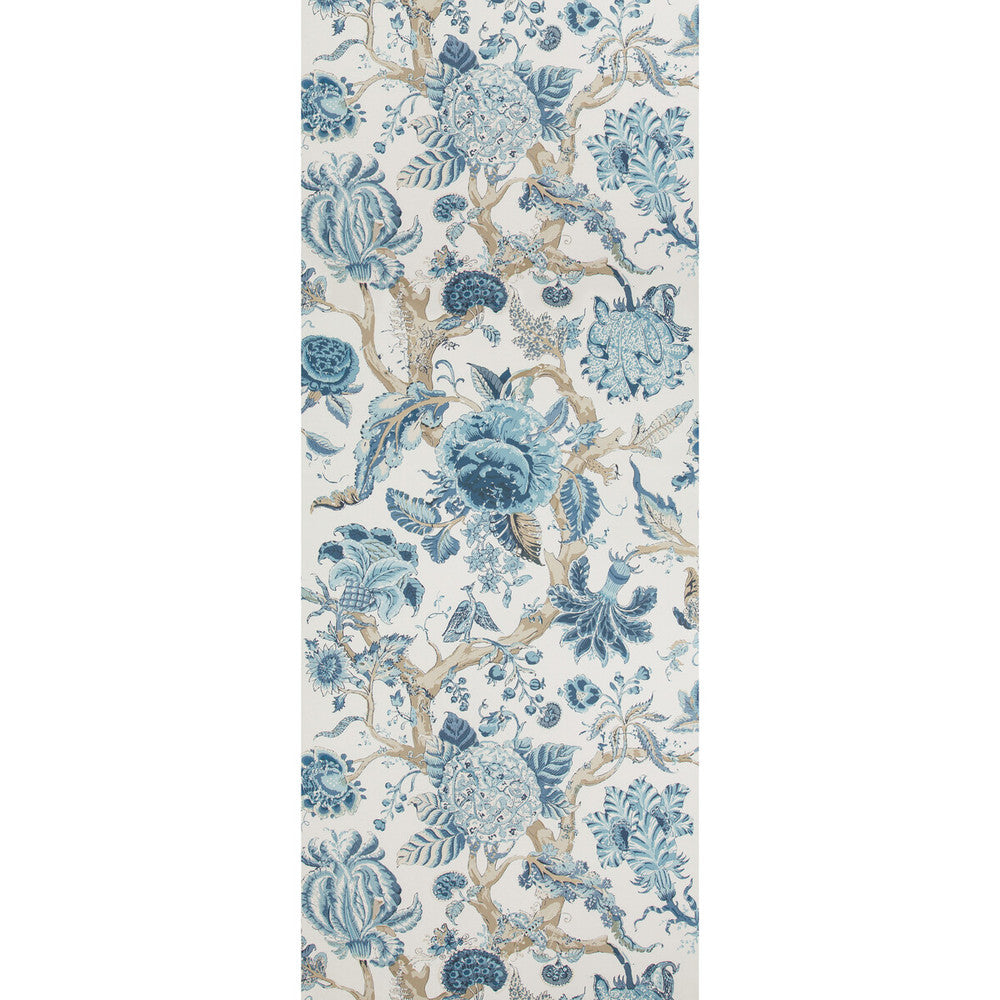 Adlington Paper Indigo by Lee Jofa Designer Wallcovering MANOR HOUSE WALLPAPER CELLULOSE - 45%;BINDER - 20%;MINERAL FILLERS - 20%;POLYESTER - 15% United Kingdom - Horizontal: 27.5 and Vertical: 47 27.5 - Swanky Fabrics -