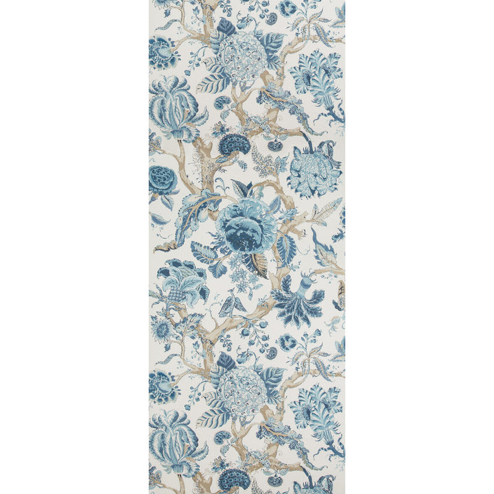 Adlington Paper Indigo by Lee Jofa Designer Wallcovering MANOR HOUSE WALLPAPER CELLULOSE - 45%;BINDER - 20%;MINERAL FILLERS - 20%;POLYESTER - 15% United Kingdom Horizontal: 27.5 and Vertical: 47 27.5 - Swanky Fabrics -