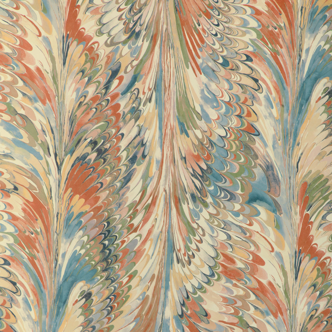 Taplow Paper - Clay/Blue P2019103.312.0 by Lee Jofa Designer Wallcovering