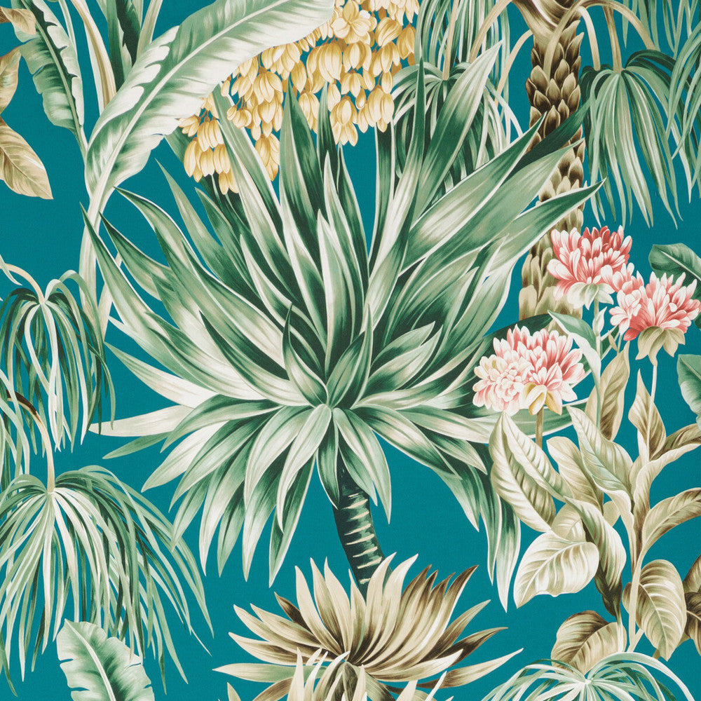 Caluya Paper Lagoon by Lee Jofa Designer Wallcovering MINDORO WALLPAPER WOOD PULP - 45%;BINDER - 20%;MINERAL FILLERS - 20%;POLYESTER - 15% United Kingdom Horizontal: 27.5 and Vertical: 37.4 27.5 - Swanky Fabrics -