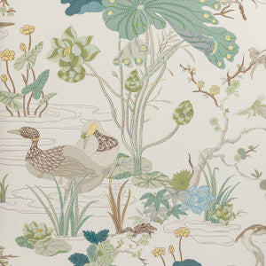 Luzon Paper Jade by Lee Jofa Designer Wallcovering