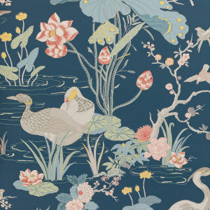 Luzon Paper Sapphire by Lee Jofa Designer Wallcovering