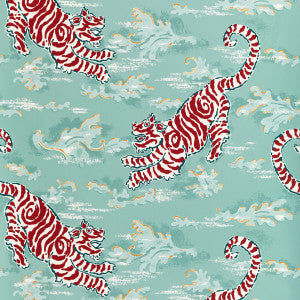 Bongol Paper Aqua by Lee Jofa Designer Wallcovering