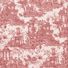 Pagoda Toile Paper Garnet by Lee Jofa Designer Wallcovering