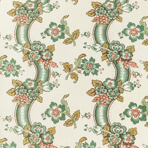 Benday Paper Green/Rose by Lee Jofa Designer Wallcovering