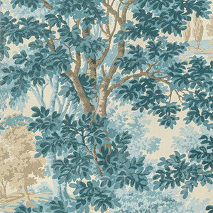 Woodland Paper Aqua by Lee Jofa Designer Wallcovering