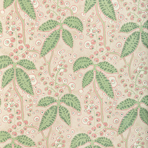 Putnam Paper Green/Rose by Lee Jofa Designer Wallcovering