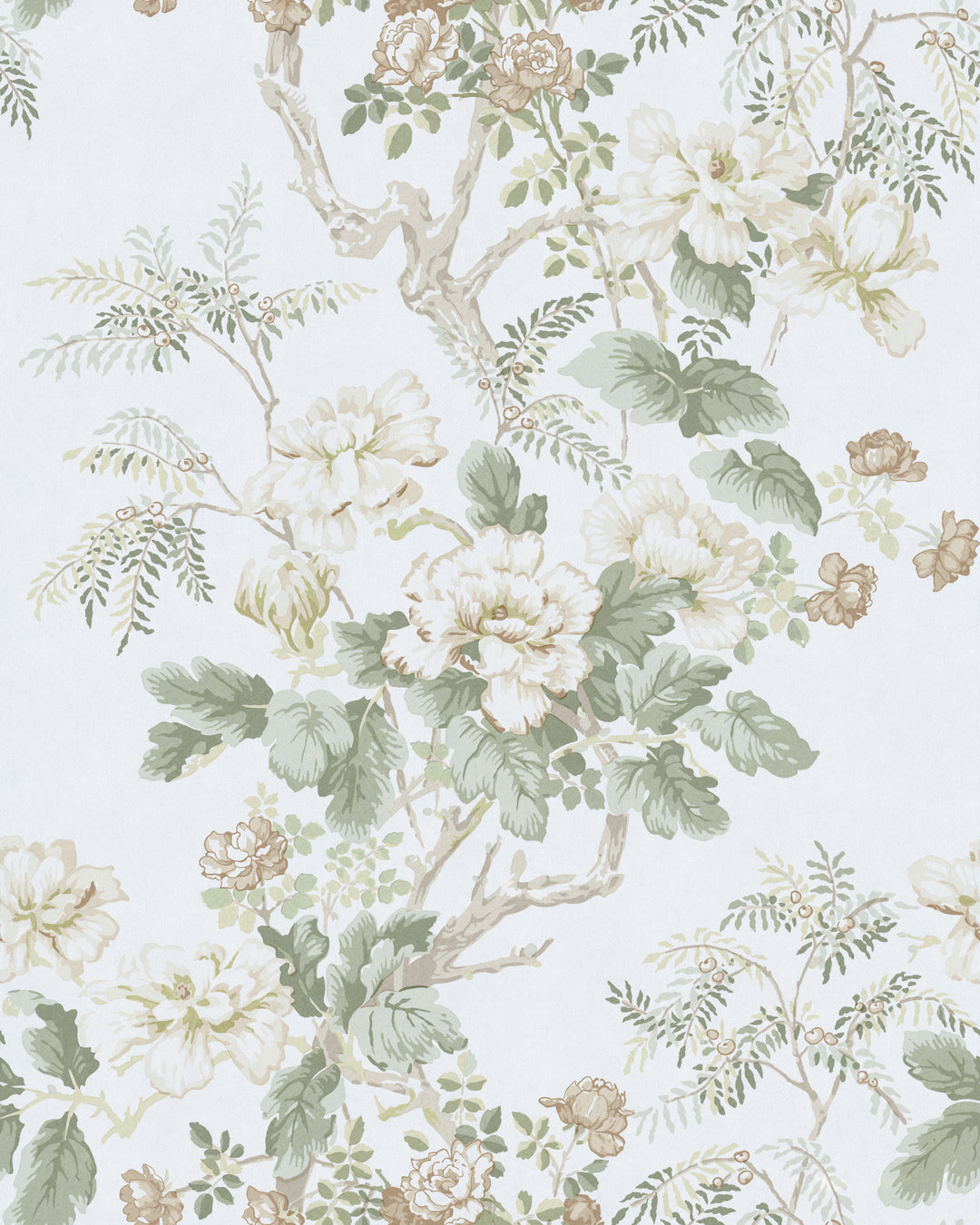 Chinese Peony Wp - Beige P2023118.1630.0 by Lee Jofa Designer Wallcovering