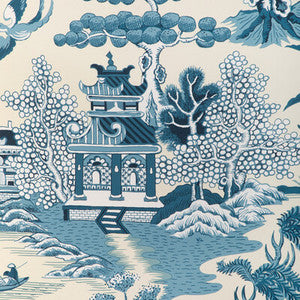Willow Lake Paper Teal P2023123.1613.0 By Lee Jofa Designer Wallcovering