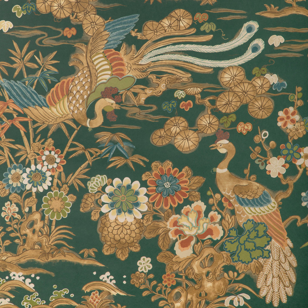 Sakura Paper - Green P2023124.3.0 by Lee Jofa Designer Wallcovering