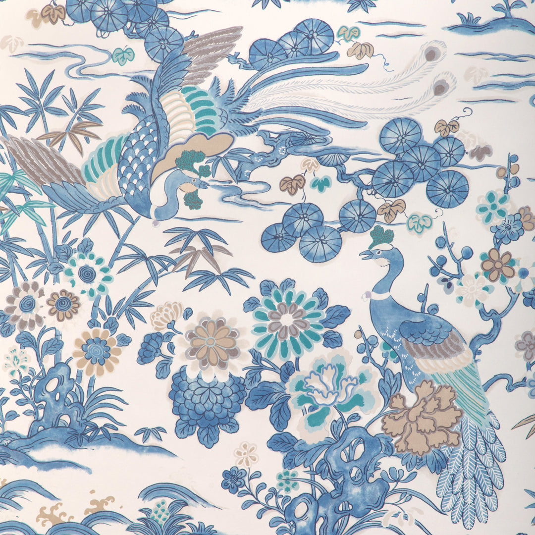 Sakura Paper - Blue P2023124.55.0 by Lee Jofa Designer Wallcovering