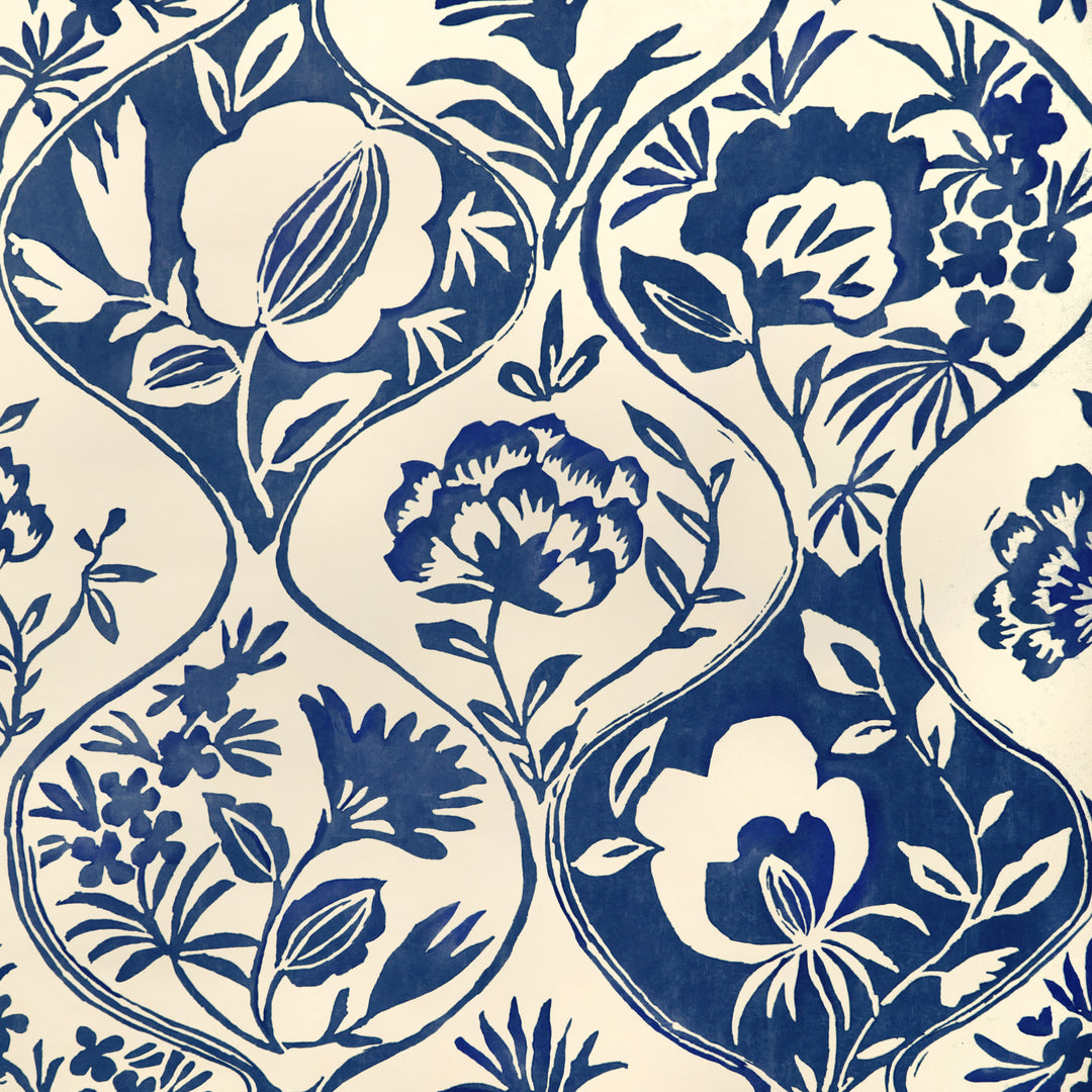 Calathea Paper - Indigo P2023126.50.0 by Lee Jofa Designer Wallcovering