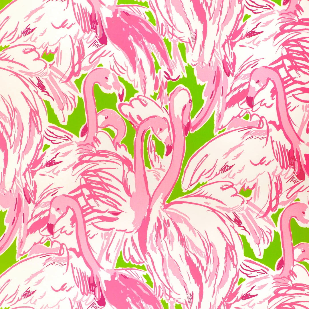 Pink Colony Wp - Green/Pink P2025114.73.0 by Lee Jofa Designer Wallcovering