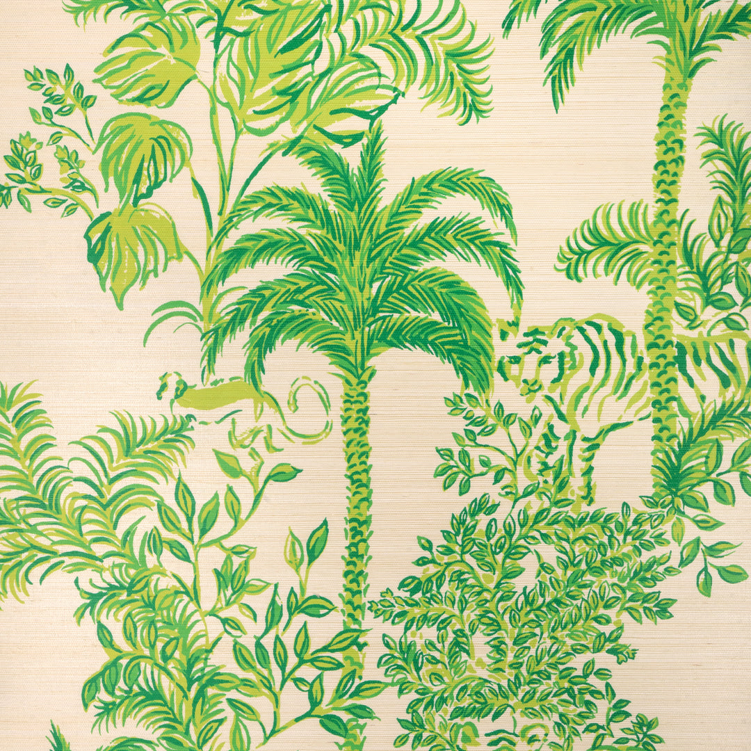 Tiger Queen Gc - Green P2025119.1630.0 by Lee Jofa Designer Wallcovering