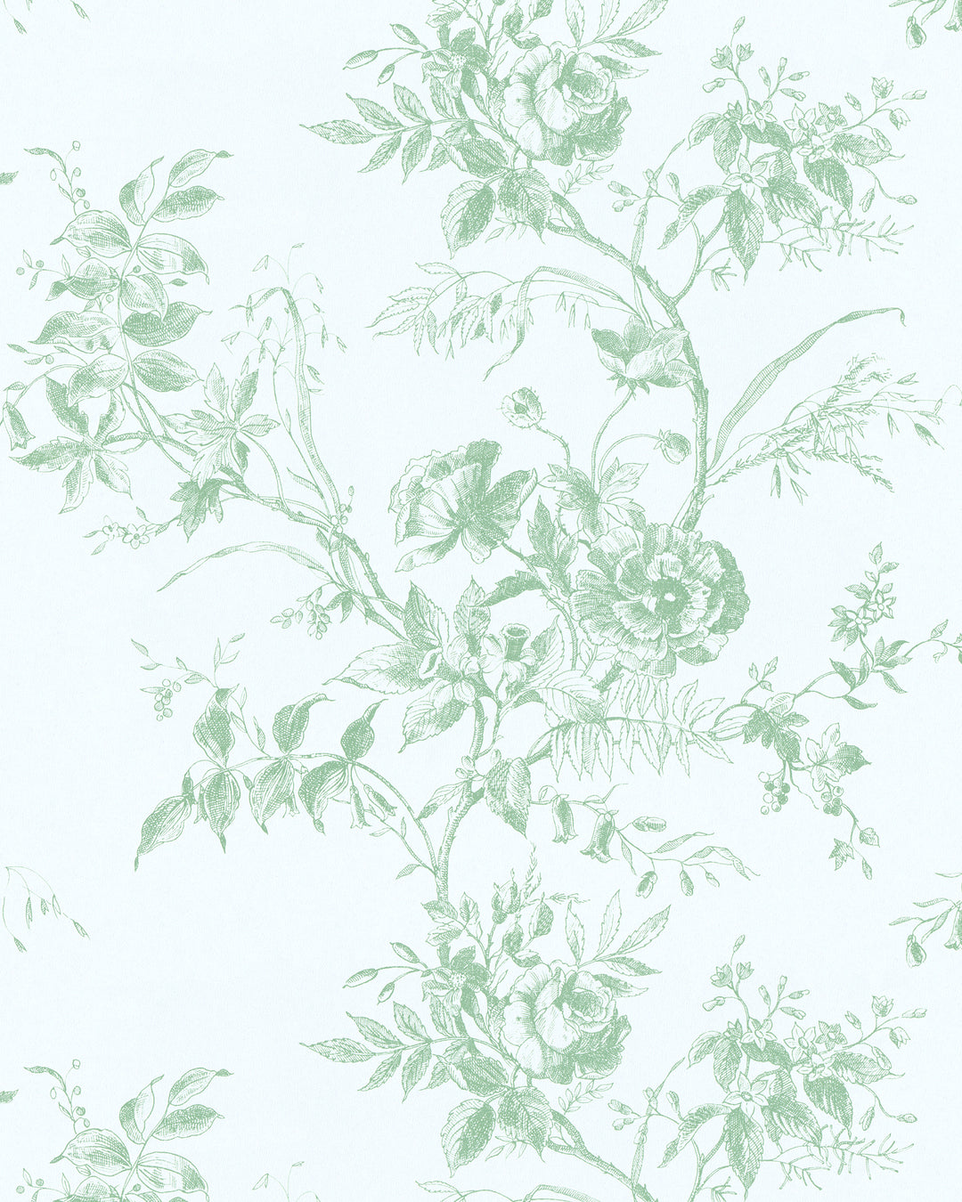 Tea Rose Toile Wp - Leaf P2026100.30.0 by Lee Jofa Designer Wallcovering