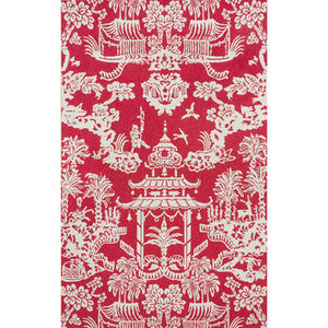 Lhasa Paper Red by Brunschwig & Fils Designer Wallcovering