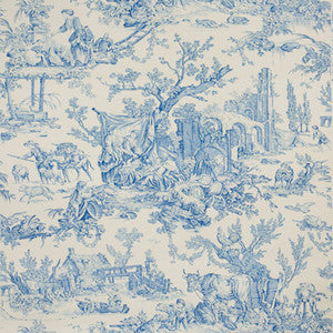 Le Hameau Bluebell by Brunschwig & Fils Designer Wallcovering