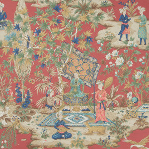 Lodi Garden Red by Brunschwig & Fils Designer Wallcovering