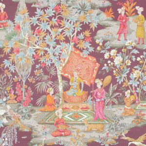 Lodi Garden Plum by Brunschwig & Fils Designer Wallcovering