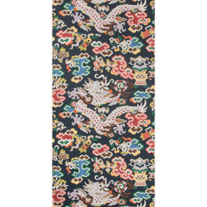 Ming Dragon Indigo by Brunschwig & Fils Designer Wallcovering
