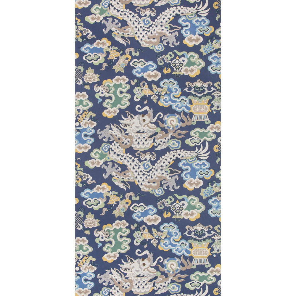 Ming Dragon Lapis by Brunschwig & Fils Wallcovering Brunschwig & Fils Wallcovering Ming Dragon LapisWallcovering SUMMER PALACE WALLPAPERS CELLULOSE - 45%;BINDER - 20%;MINERAL FILLERS - 20%;POLYESTER - 15% United Kingdom </p><p>Repeat: H: 27.5, V: 27.2 27.5 - Fabric Carolina -