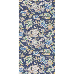Ming Dragon Lapis by Brunschwig & Fils Designer Wallcovering