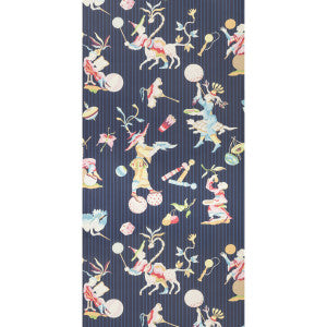 Cirque Chinois Navy by Brunschwig & Fils Designer Wallcovering
