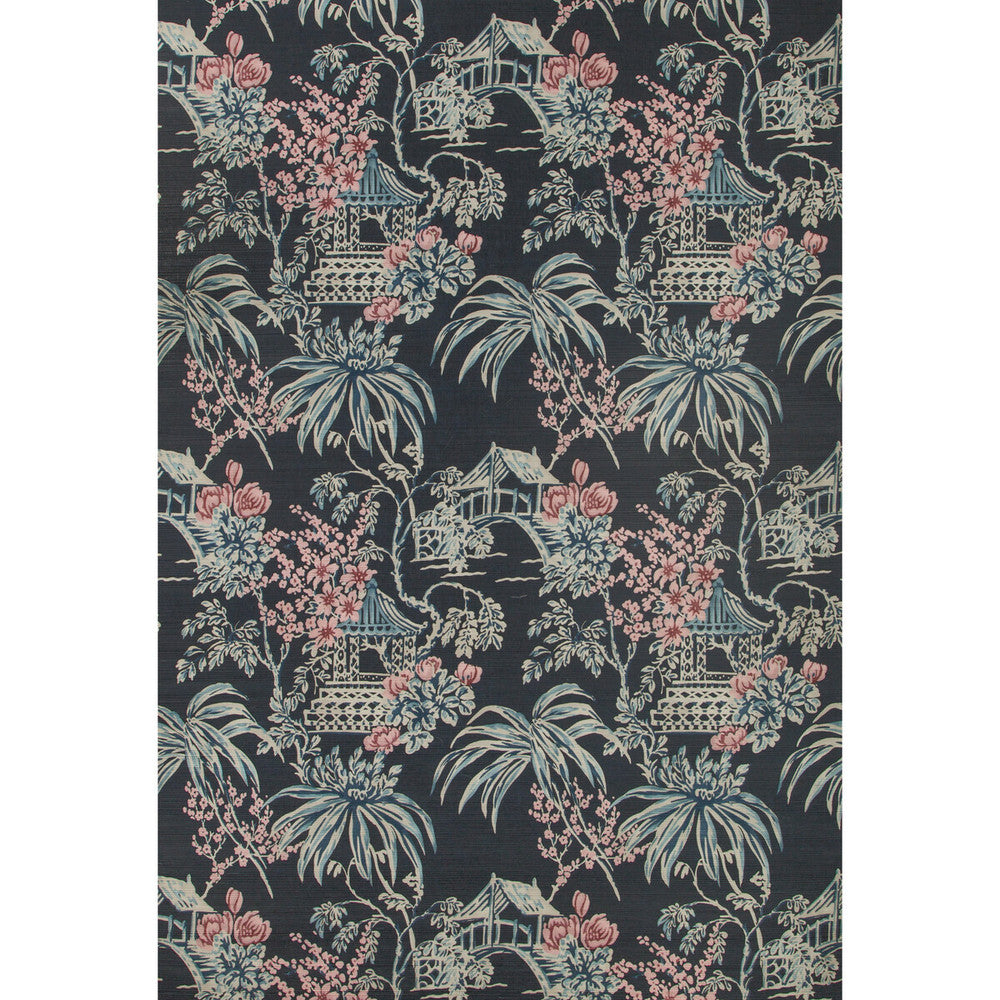 Tongli Midnight by Brunschwig & Fils Wallcovering Brunschwig & Fils Wallcovering Tongli MidnightWallcovering SUMMER PALACE WALLPAPERS SISAL - 100% United Kingdom </p><p>Repeat: H: 16.73, V: 20.79 33.5 - Fabric Carolina -