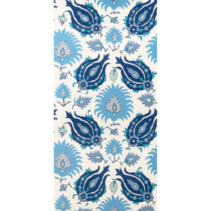Kashmiri Sapphire/Blue by Brunschwig & Fils Designer Wallcovering
