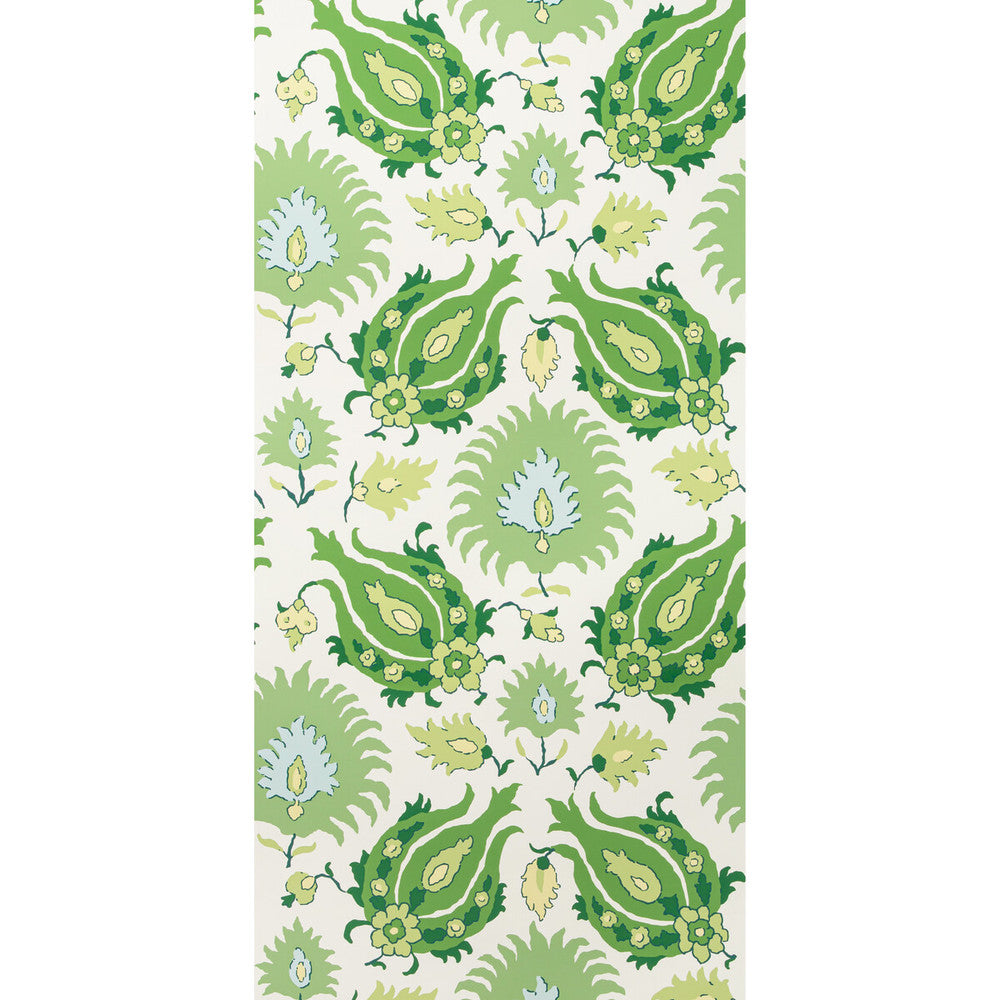 Kashmiri Leaf/Aloe by Brunschwig & Fils Wallcovering Brunschwig & Fils Wallcovering Kashmiri Leaf/AloeWallcovering GRAND BAZAAR WALLPAPERS PAPER - 95%;OTHER - 5% United States </p><p>Repeat: H: 27, V: 29.19 27 - Fabric Carolina -