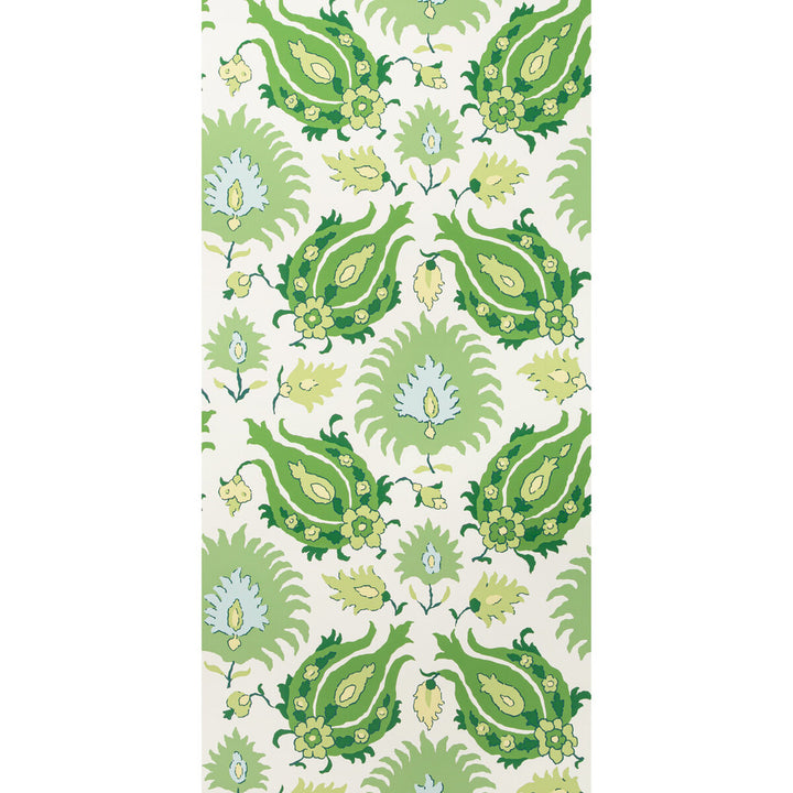 Kashmiri Leaf/Aloe by Brunschwig & Fils Wallcovering Brunschwig & Fils Wallcovering Kashmiri Leaf/AloeWallcovering GRAND BAZAAR WALLPAPERS PAPER - 95%;OTHER - 5% United States </p><p>Repeat: H: 27, V: 29.19 27 - Fabric Carolina -
