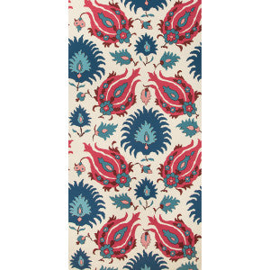 Kashmiri Navy/Berry by Brunschwig & Fils Designer Wallcovering