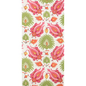 Kashmiri Pink/Green by Brunschwig & Fils Designer Wallcovering