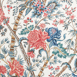 Luberon Red/Blue by Brunschwig & Fils Designer Wallcovering