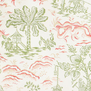 Valensole Leaf/Rose by Brunschwig & Fils Designer Wallcovering