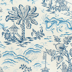 Valensole Navy/Sky by Brunschwig & Fils Designer Wallcovering
