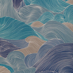 Tourbillon Lapis P8023111.355.0 By Brunschwig & Fils Designer Wallcovering