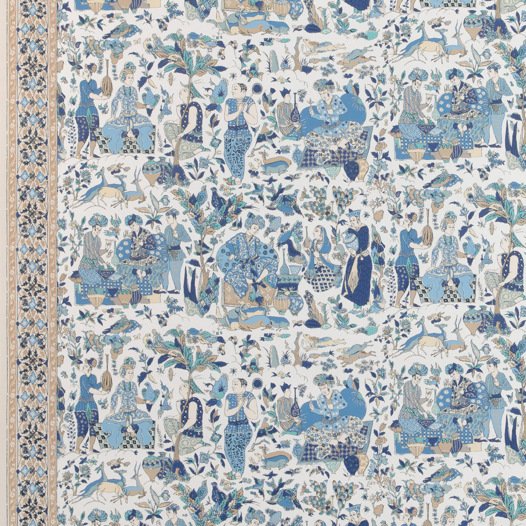 Shalimar - Blue/Sand P8024100.516.0 by Brunschwig & Fils Designer Wallcovering