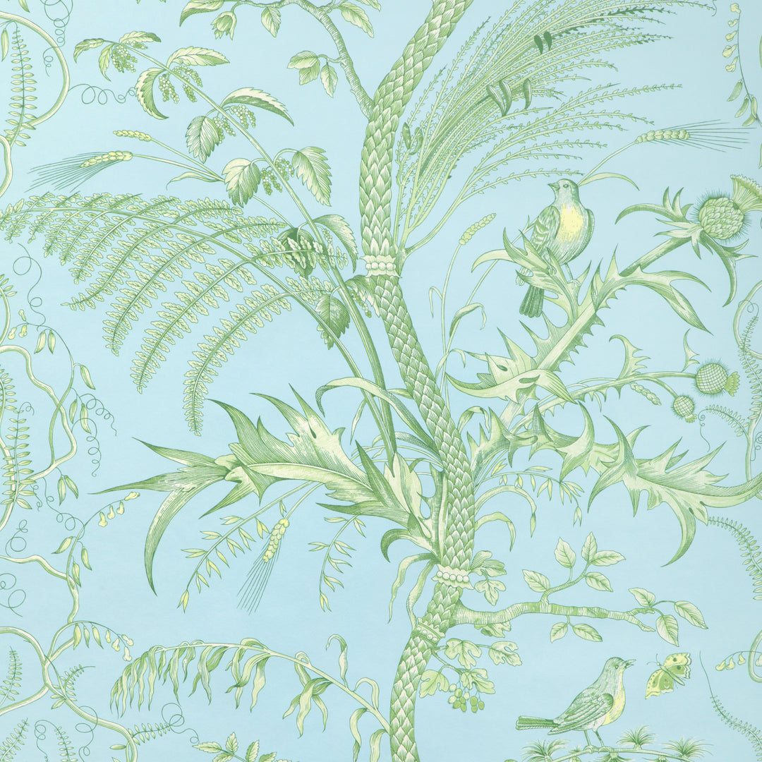 Bird And Thistle Ii - Sky P8024101.153.0 by Brunschwig & Fils Designer Wallcovering