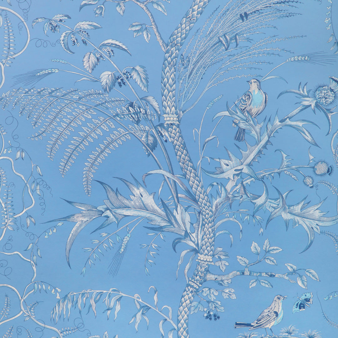 Bird And Thistle Ii - Blue P8024101.55.0 by Brunschwig & Fils Designer Wallcovering