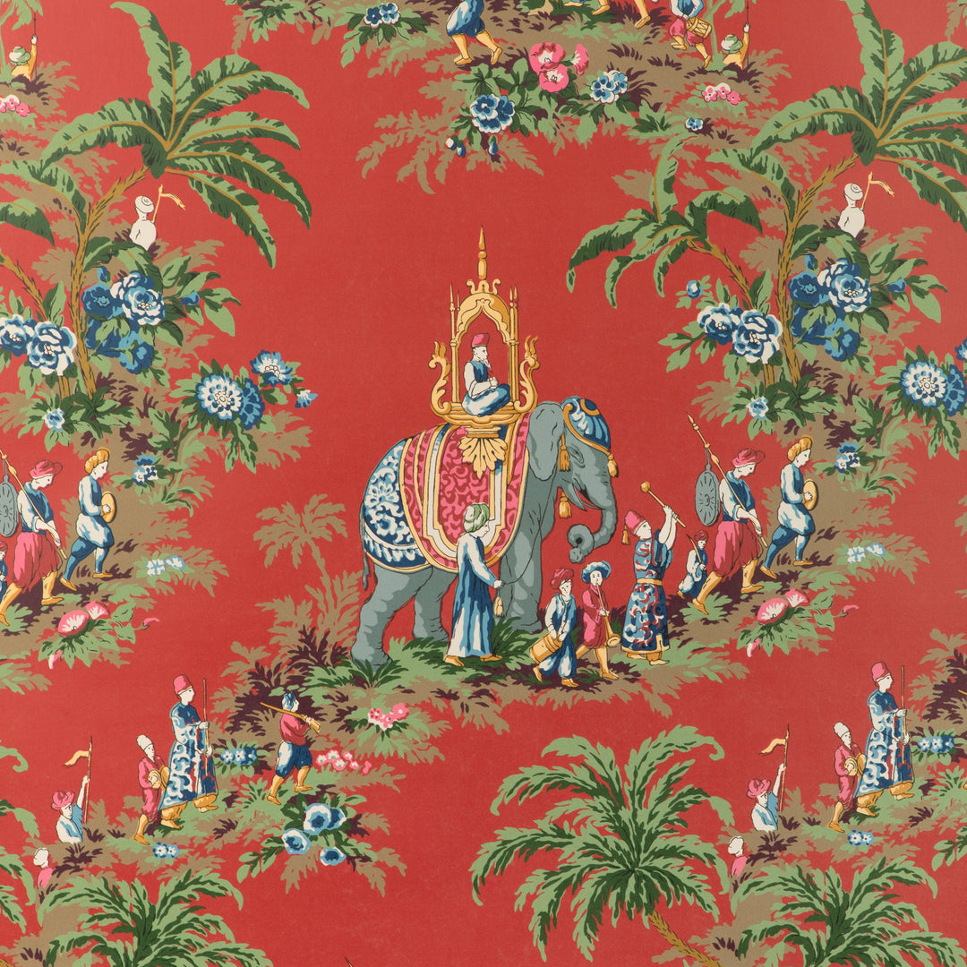 Beauport Promenade - Red P8024103.19.0 by Brunschwig & Fils Designer Wallcovering