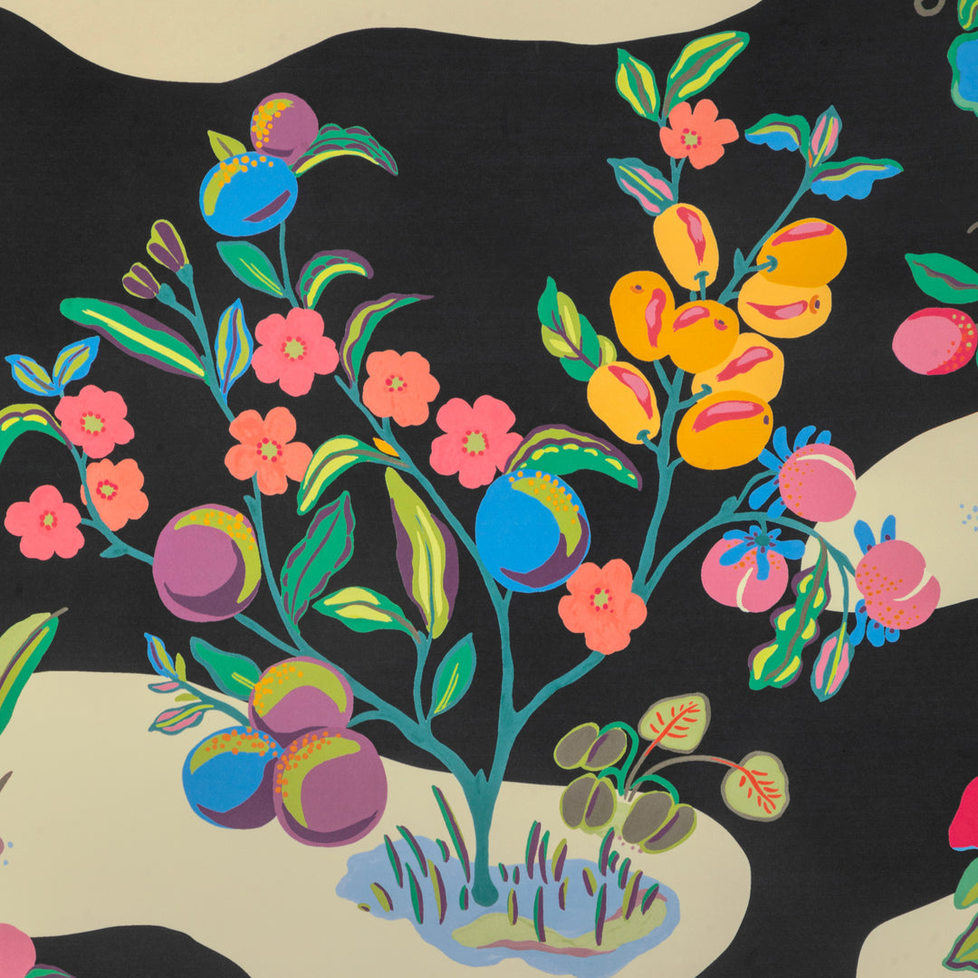 Pomelo - Noir P8024108.819.0 by Brunschwig & Fils Designer Wallcovering