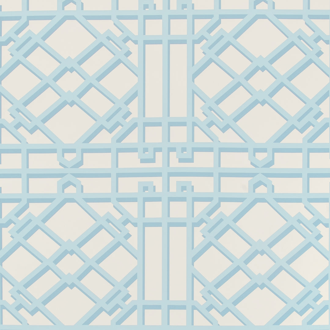 Pavilion Trellis - Aqua P8024109.113.0 by Brunschwig & Fils Designer Wallcovering