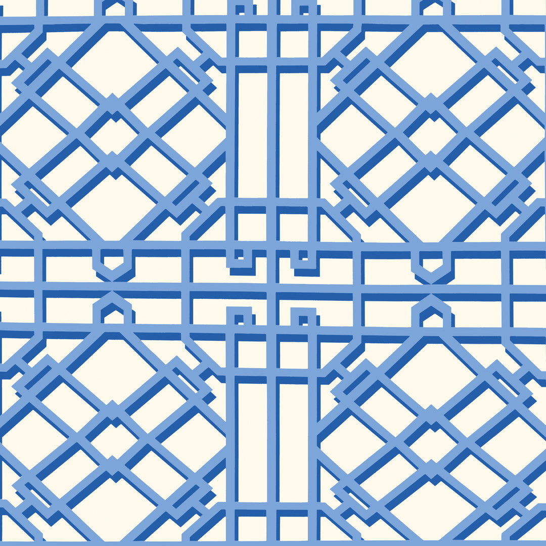 Pavilion Trellis - Delft P8024109.5.0 by Brunschwig & Fils Designer Wallcovering