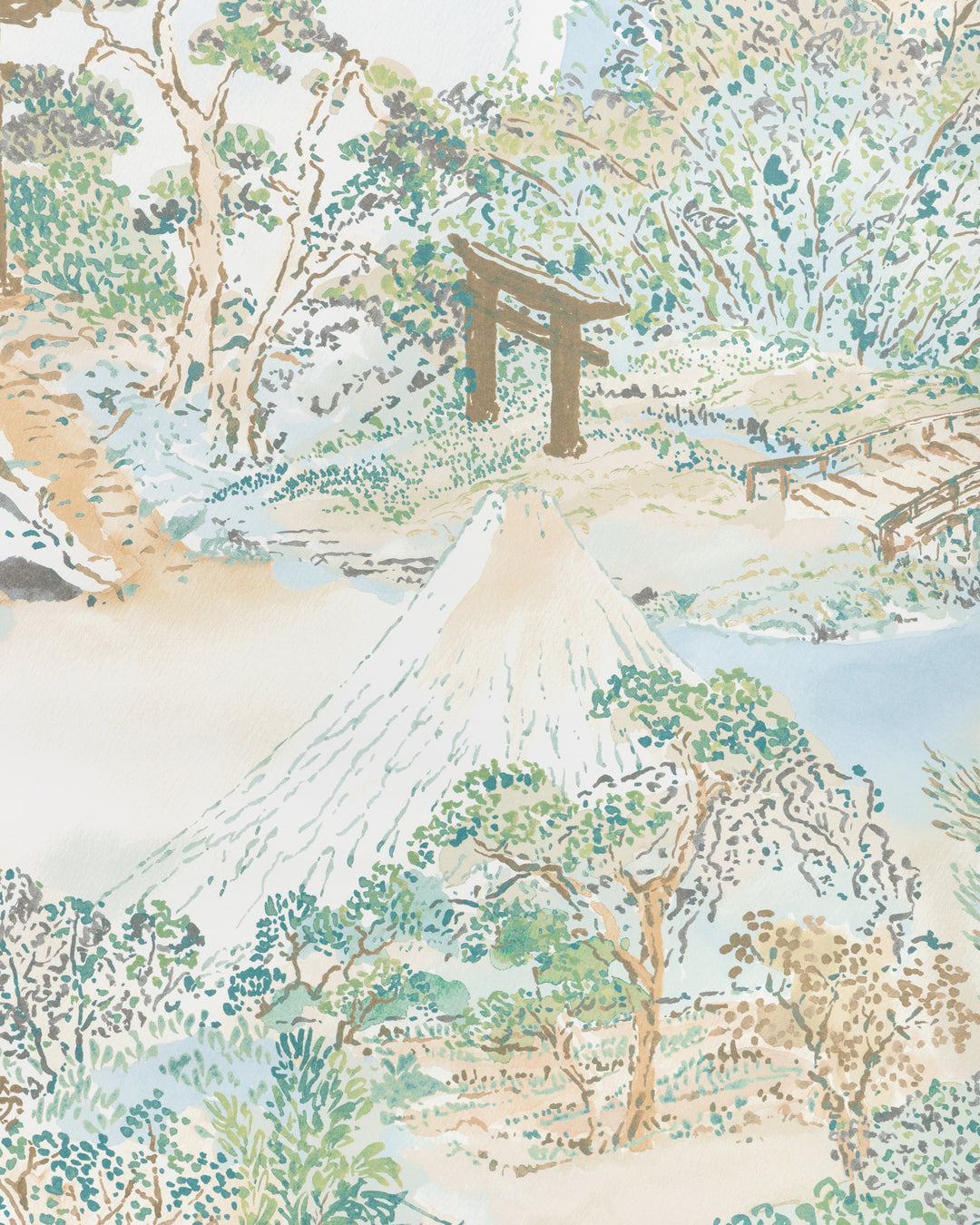Meiji - Aqua P8025104.135.0 by Brunschwig & Fils Designer Wallcovering