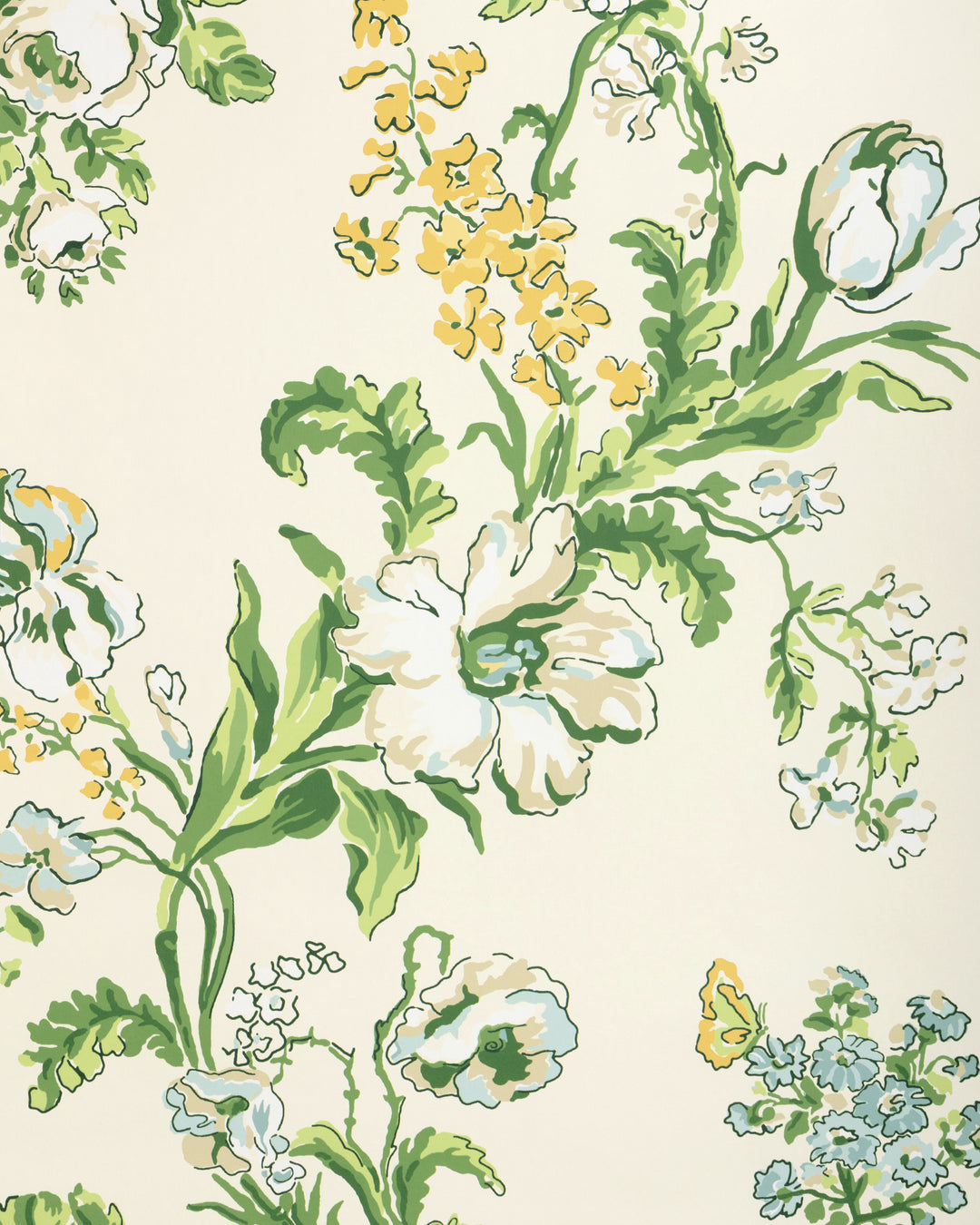 Maintenon - Vert/Soleil P8025106.340.0 by Brunschwig & Fils Designer Wallcovering
